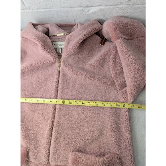 Koolaburra by UGG Hooded Faux Fur‎ Coat in Pink Ice Sz M Medium NWT Mob Wife - Picture 7 of 11